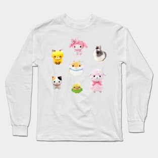 Fairykei Kawaii Plushies Sticker Pack Long Sleeve T-Shirt